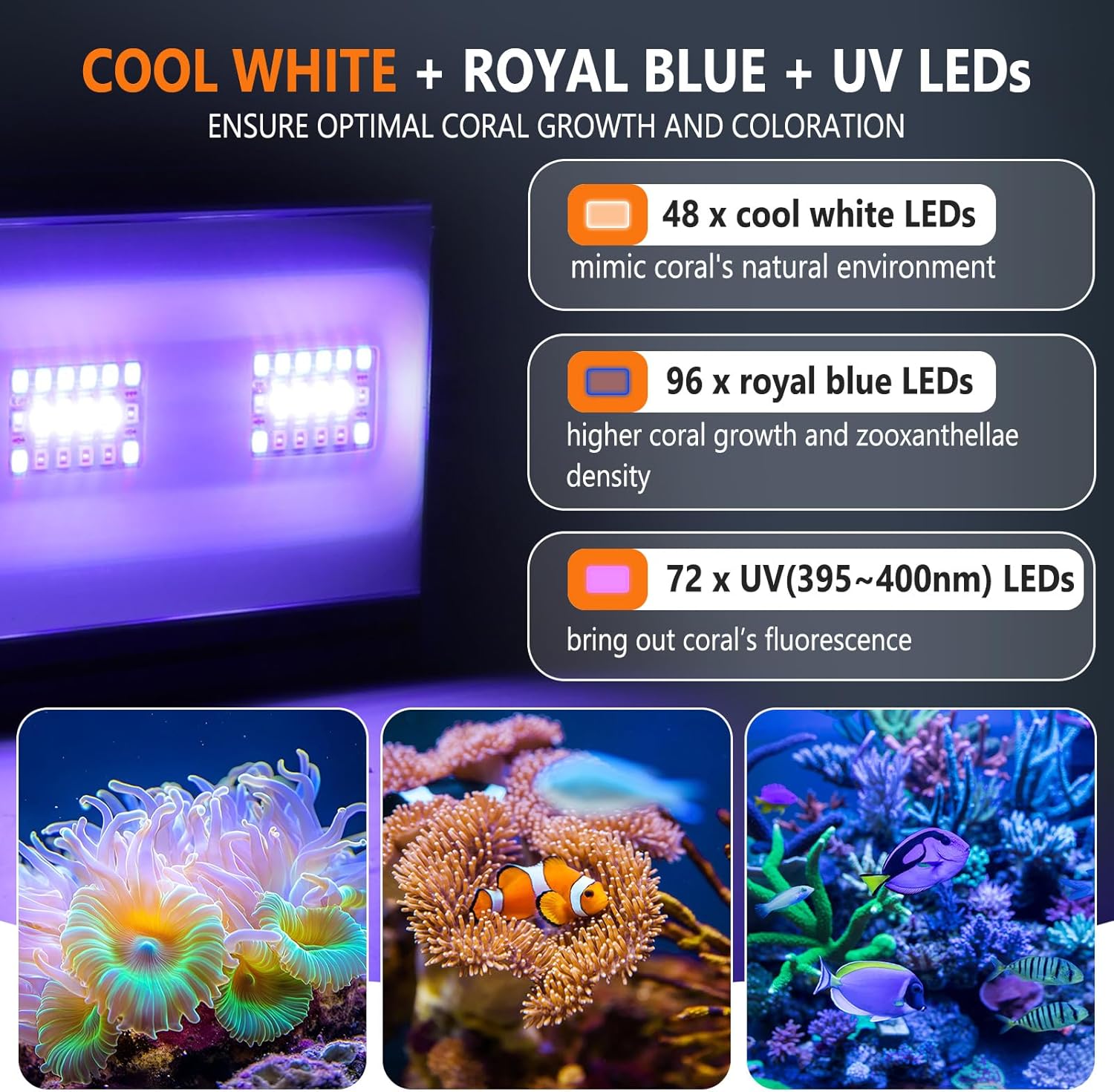 HG173 Marine One Coral Reef Light LED Saltwater Aquarium Light