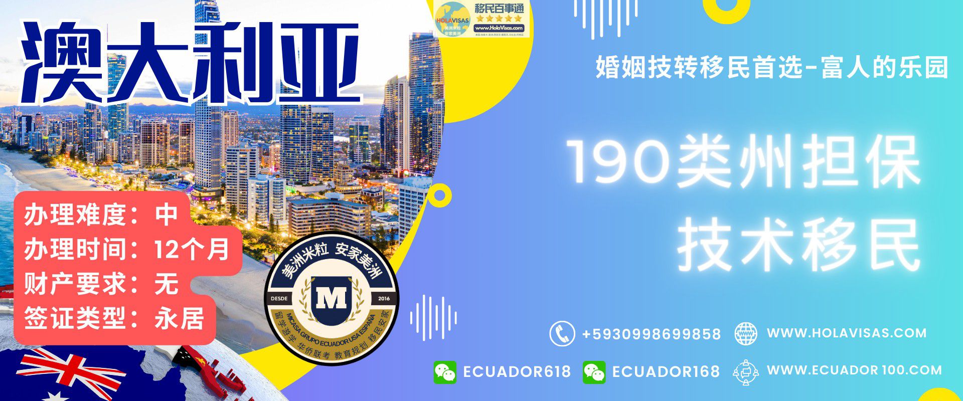 澳洲190类州担保技术移民