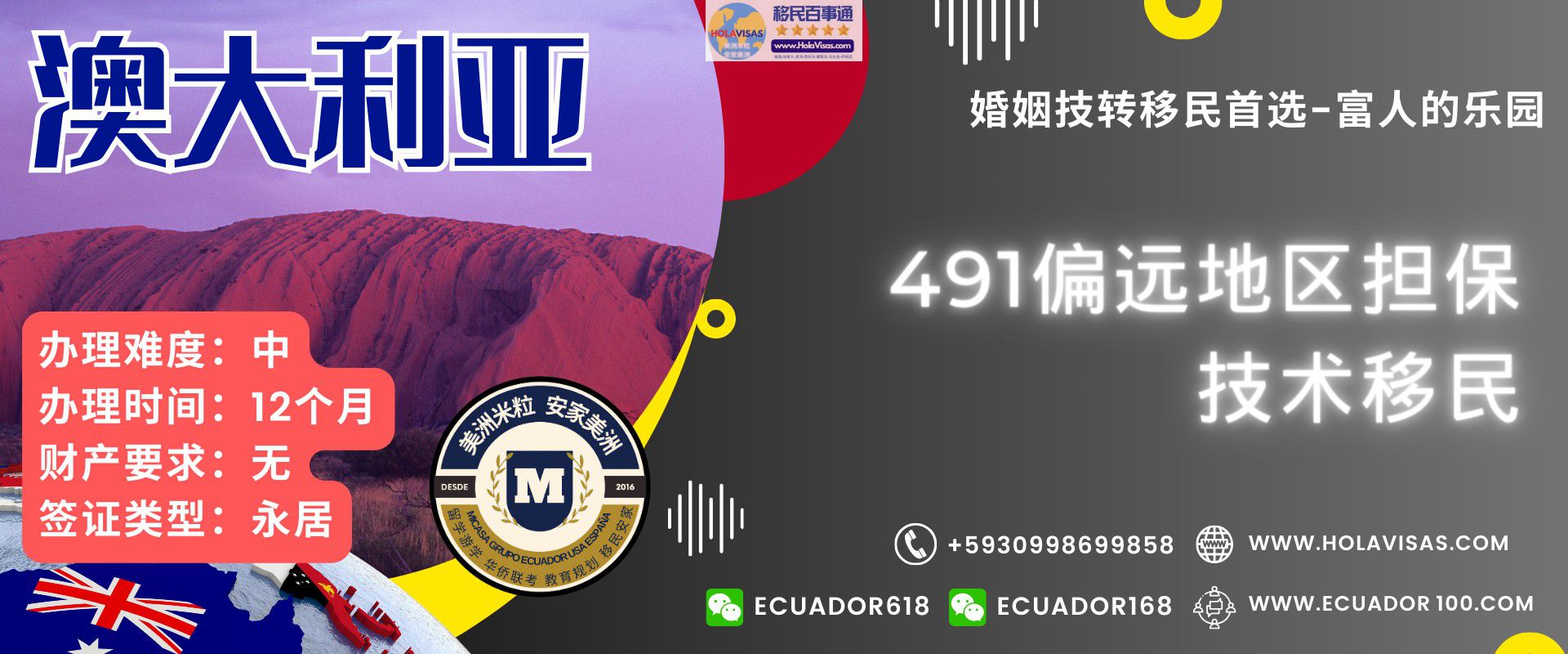 澳洲491偏远地区担保技术移民