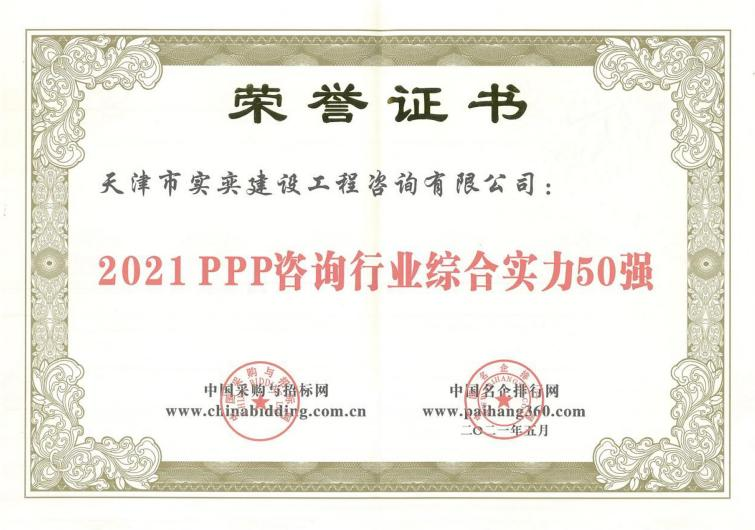 2021 PPP咨询行业综合实力50强