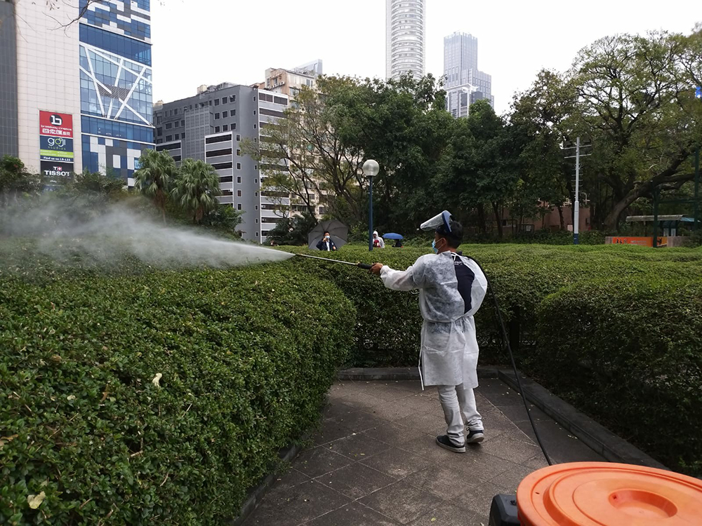 滅蟲現場