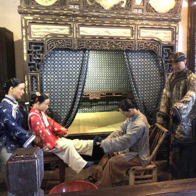 农村人物蜡像雕塑-格格巫雕塑设计制作
