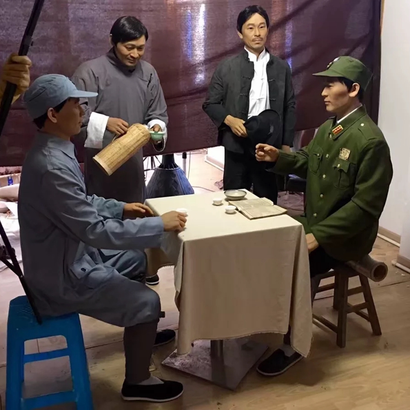 南京军区国民党和解放军蜡像雕塑