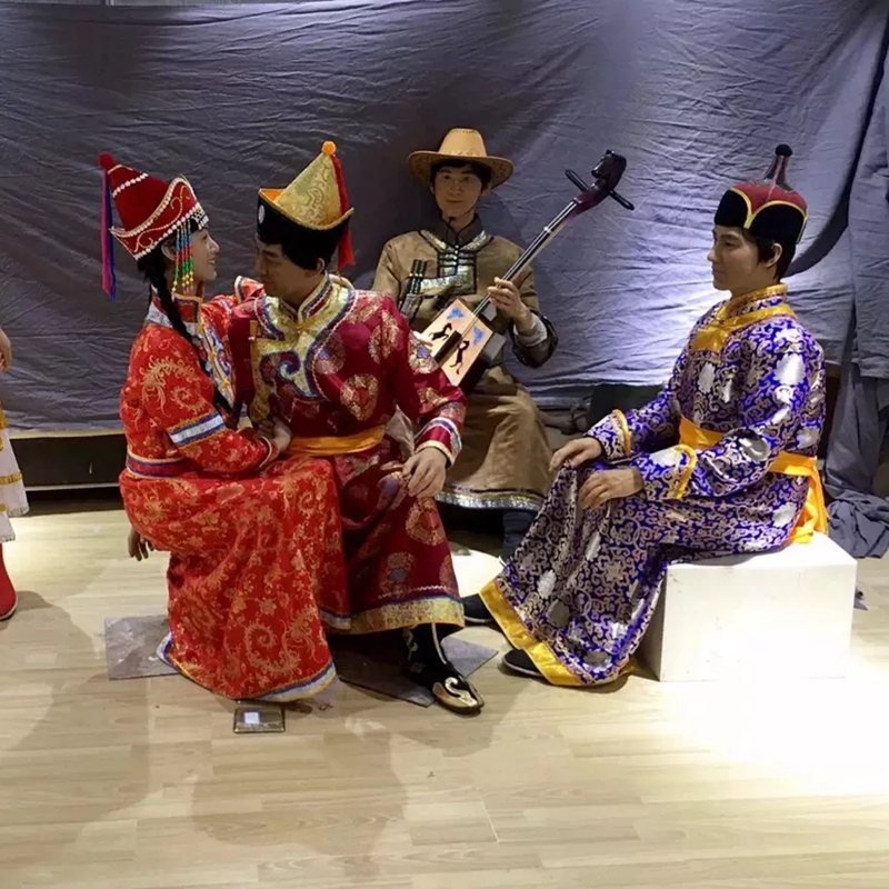 兰州酒泉歌舞乐器演奏蜡像雕塑