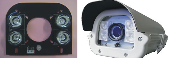 The high power infrared lamp board of side shield type camera gun was officially launched