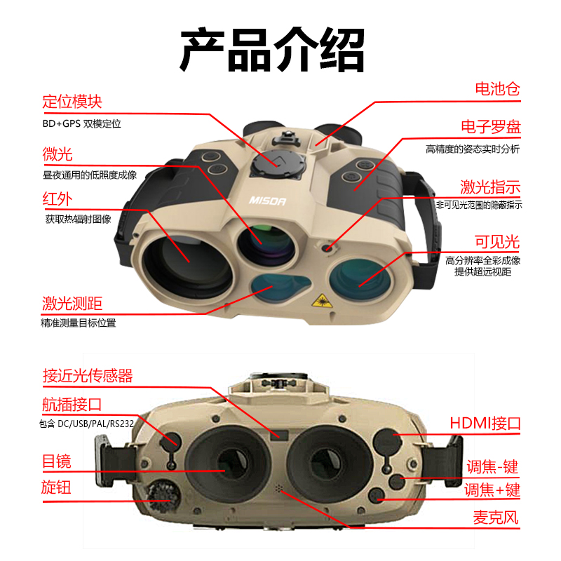 迈视达MISDA PT850五光多功能手持望远镜式热成像观察仪