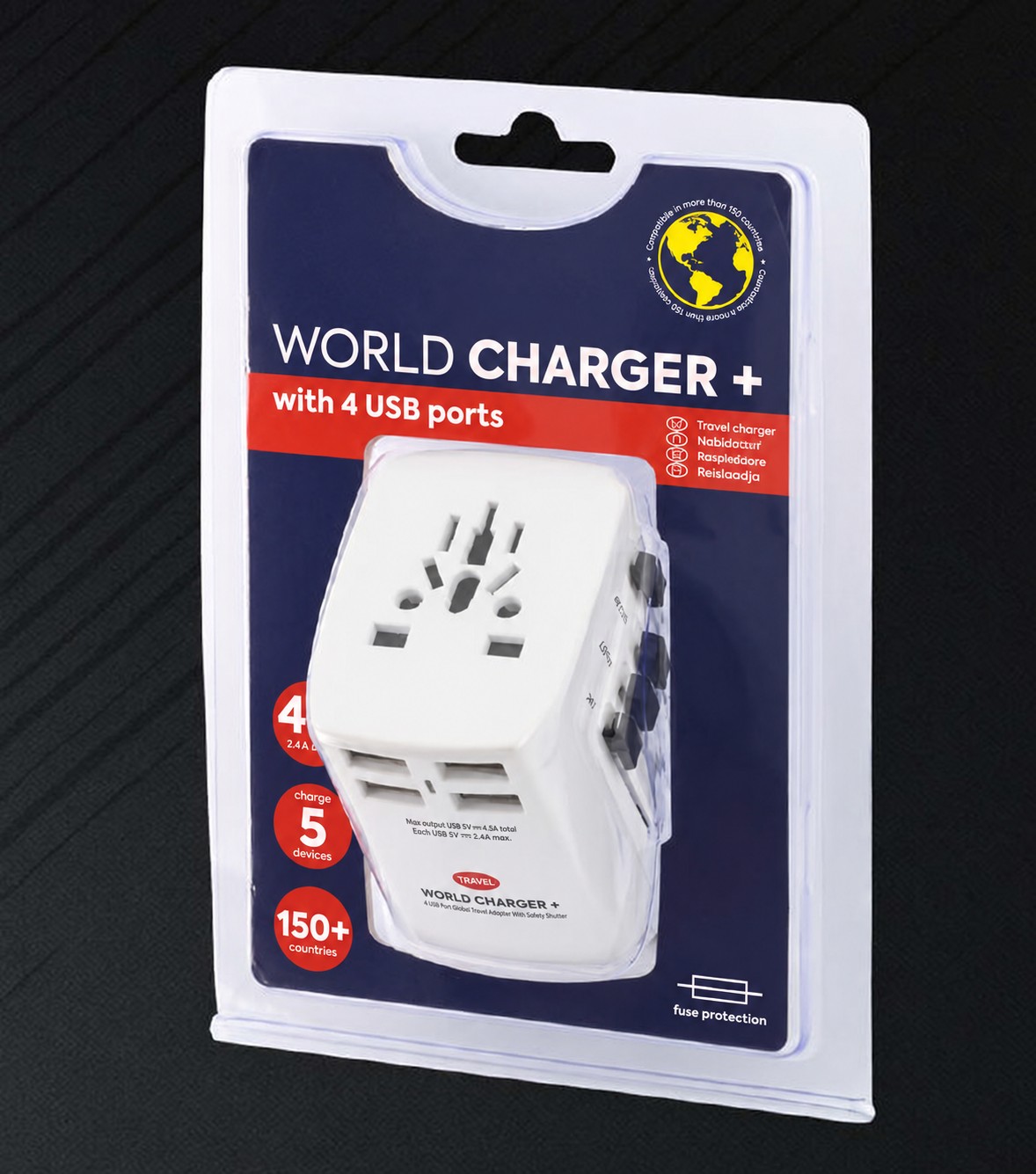 Travel charger packaging sample