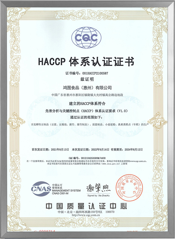 haccp certificate