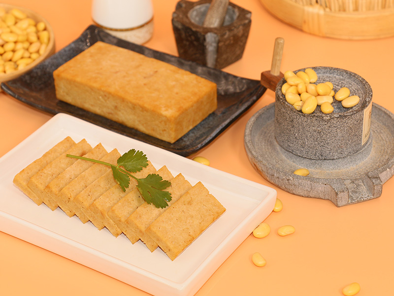 Fried Bean Curd Roll with Vegetarian Ham
