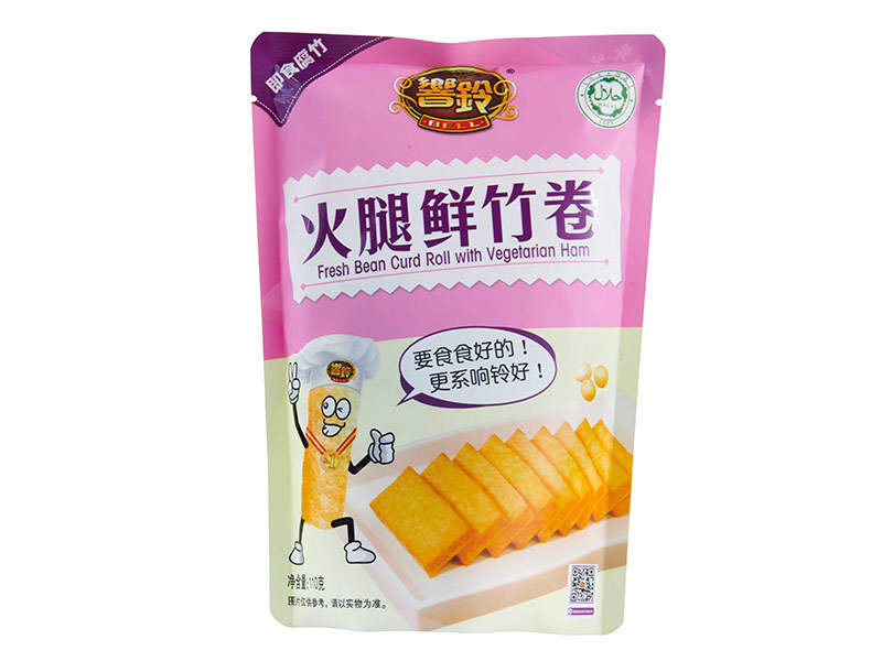 Fried Bean Curd Roll with Vegetarian Ham