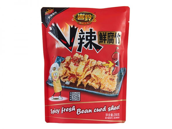 V-spicy Fresh Dried Tofu Skin (10 packs per bag)