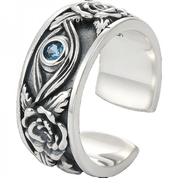 Ring S925 Thai Silver vintage ring Male domineering single personality ring male