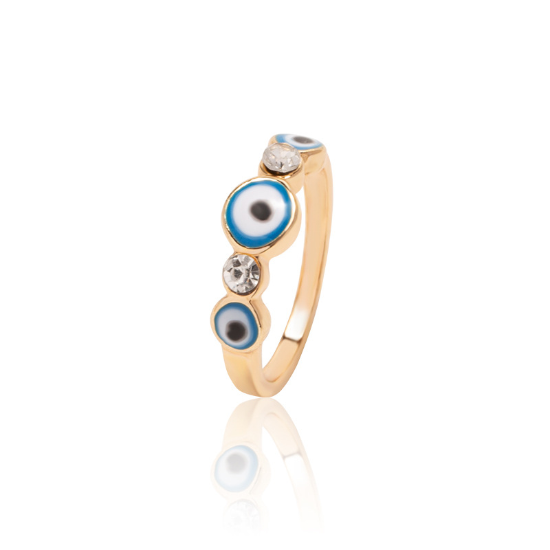 Oil plated Devil's Eye Ring Personalized Electroplated Women's fashion ring