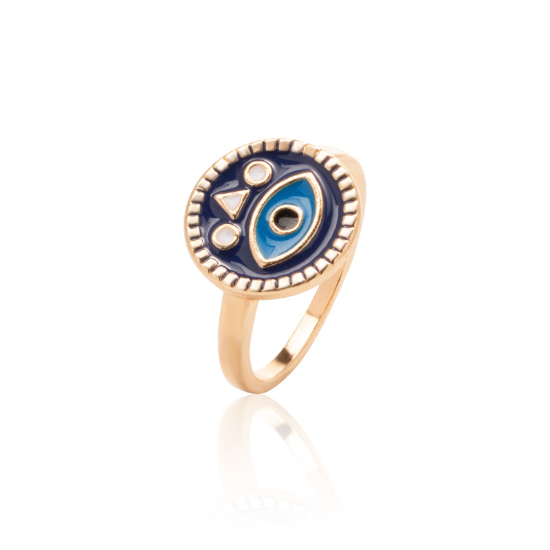 Oil plated Devil's Eye Ring Personalized Electroplated Women's fashion ring