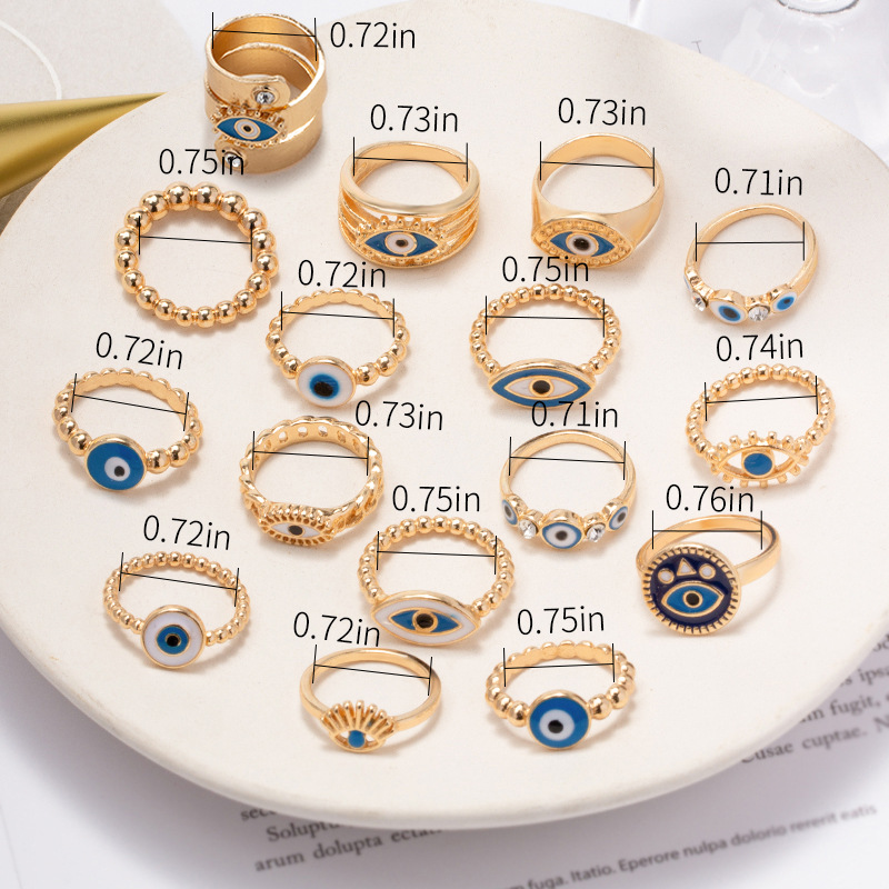 Oil plated Devil's Eye Ring Personalized Electroplated Women's fashion ring