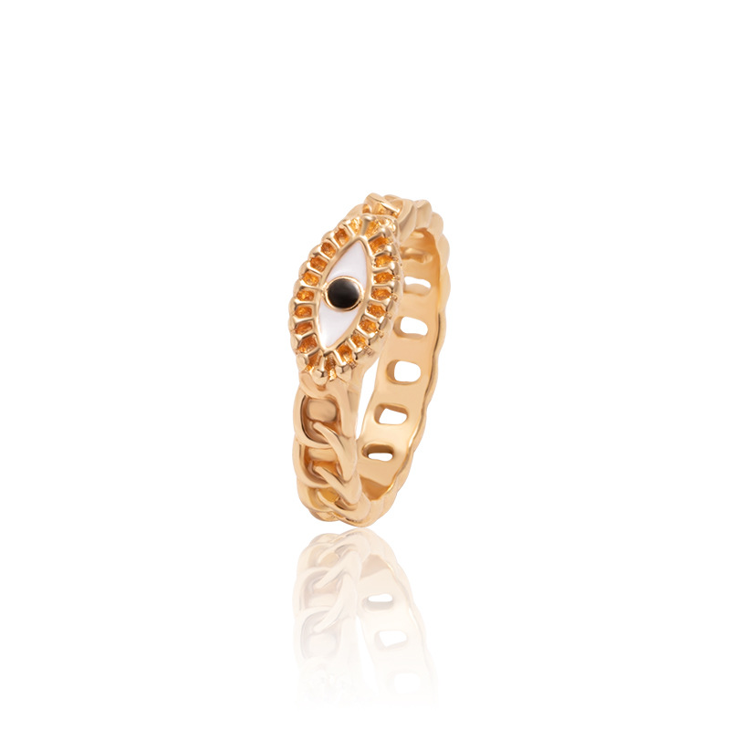 Oil plated Devil's Eye Ring Personalized Electroplated Women's fashion ring