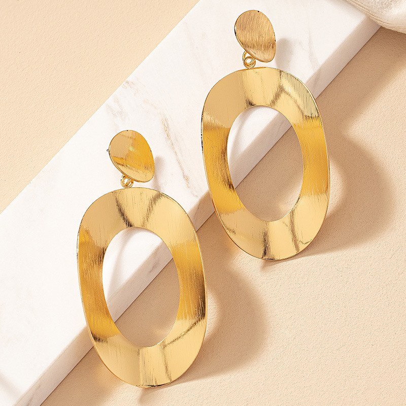 Fashion exaggeration geometric large circle earrings Round earrings