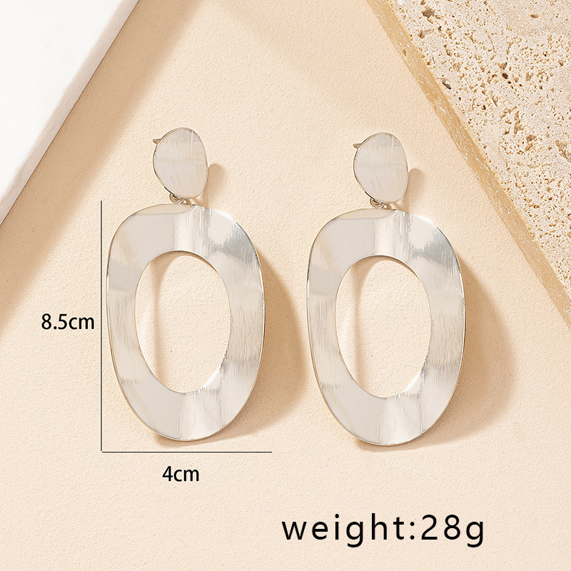Fashion exaggeration geometric large circle earrings Round earrings