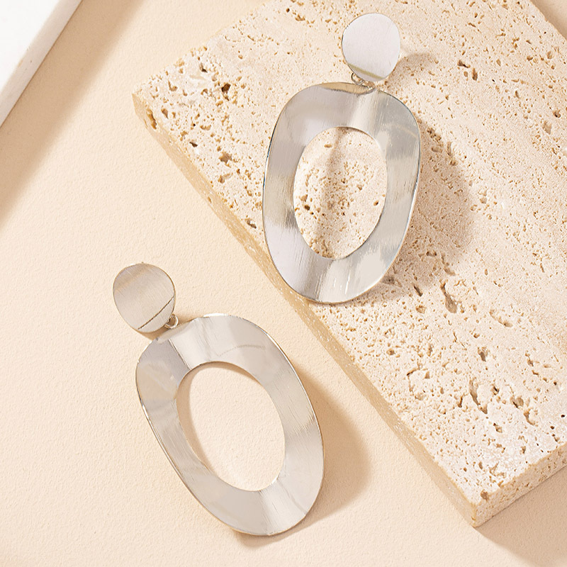 Fashion exaggeration geometric large circle earrings Round earrings