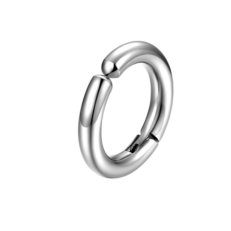 Titanium steel ear clips for men without piercings Advanced sense Trend personality earrings Piercing-free ear bone clips Round stud earrings for women
