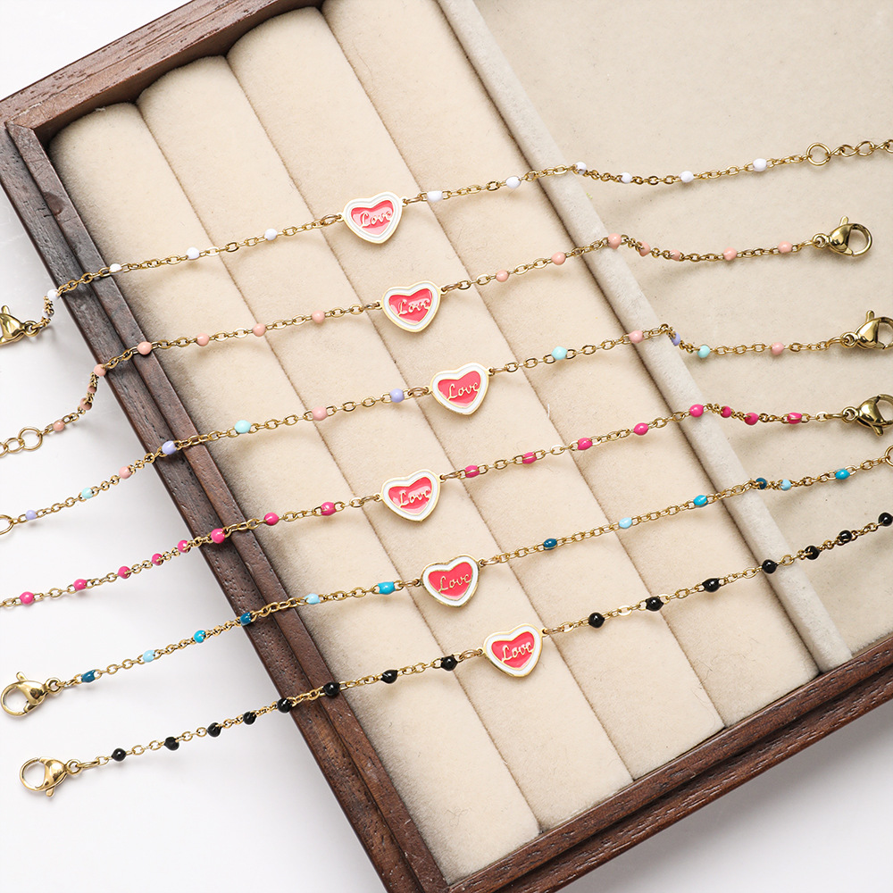 Valentine's Day LOVE stainless steel bracelet female original design sense love bracelet