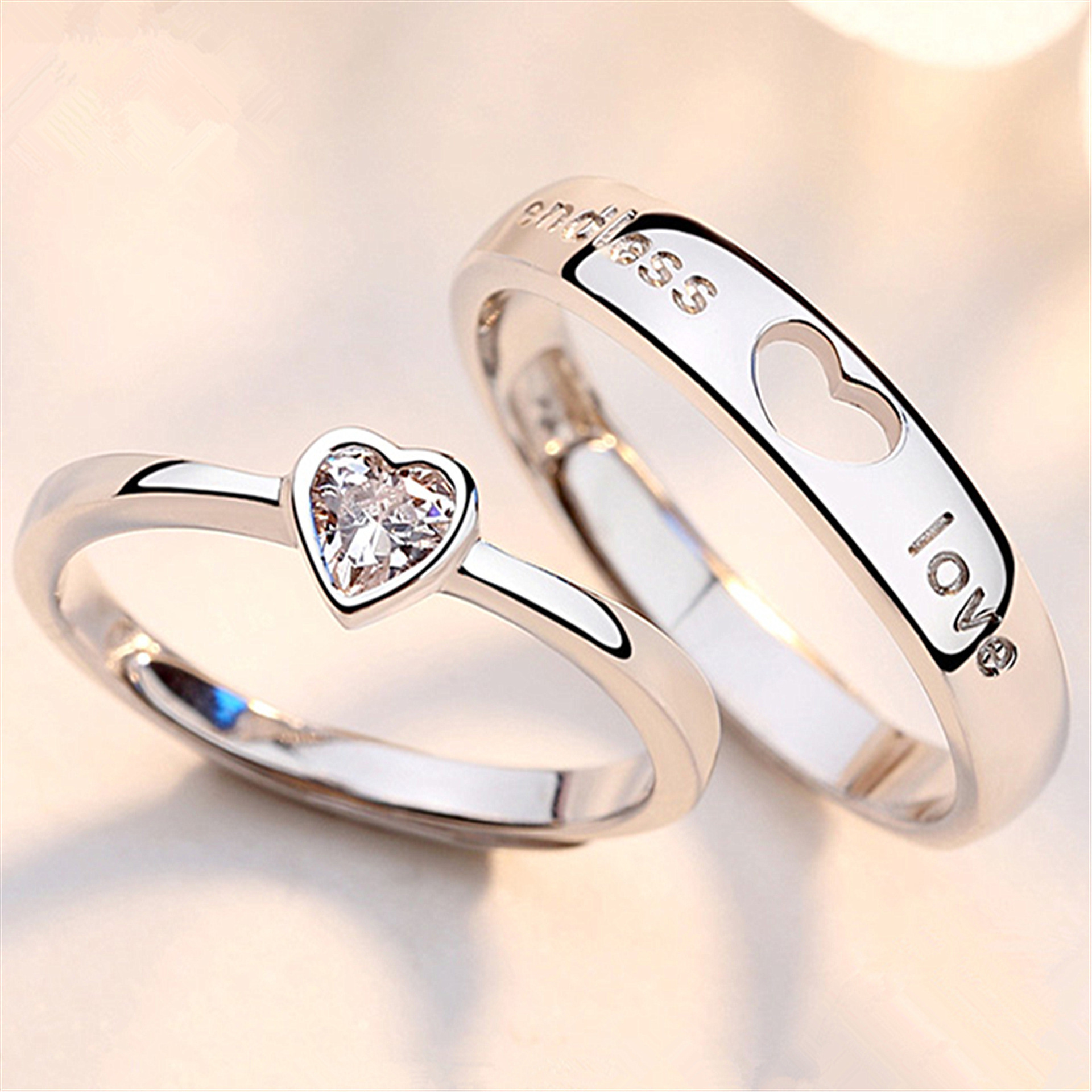 Couple ring a man and a woman love you ring hipster student personality love ring proposal gift