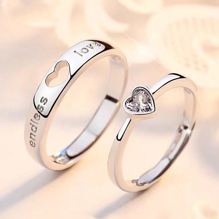 Couple ring a man and a woman love you ring hipster student personality love ring proposal gift