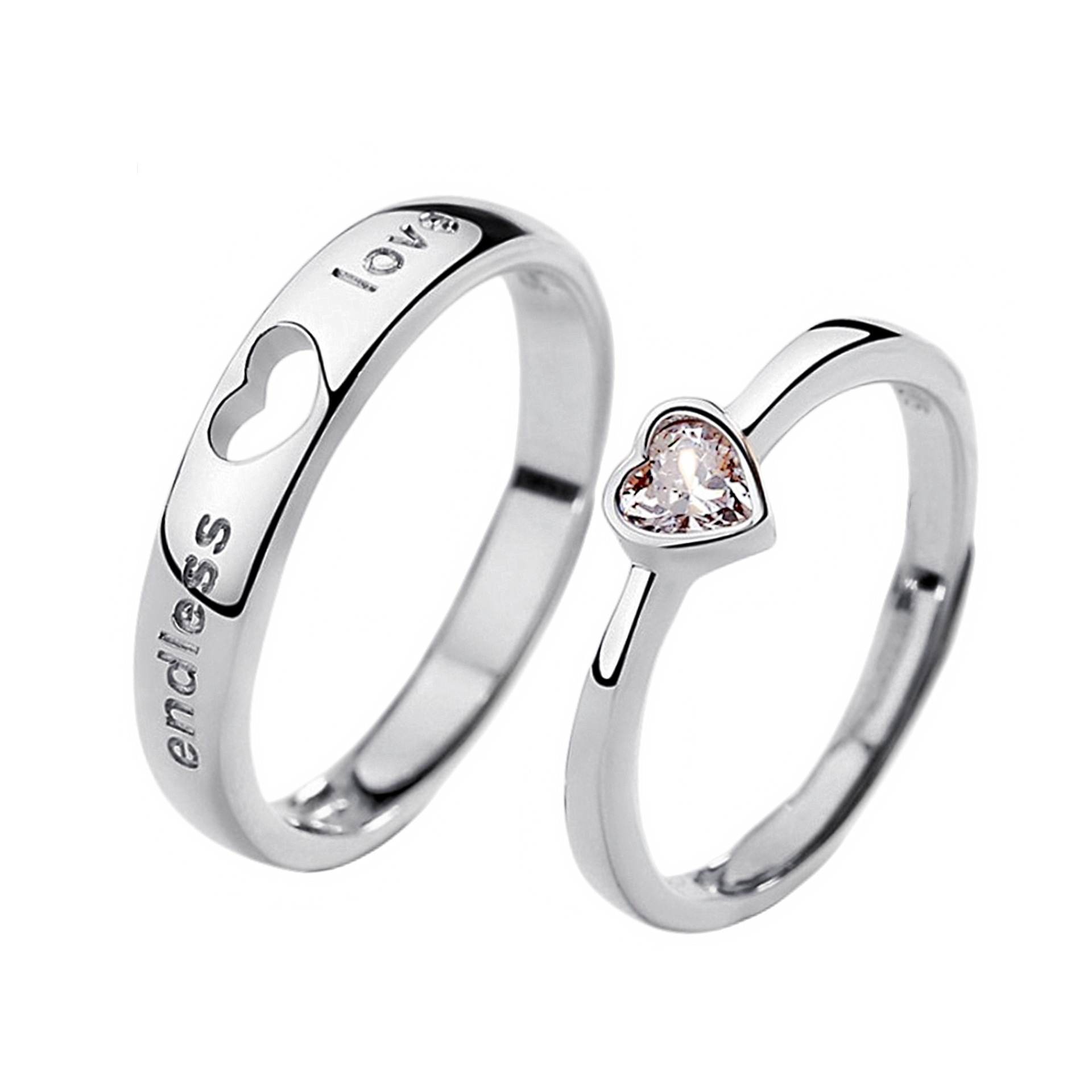 Couple ring a man and a woman love you ring hipster student personality love ring proposal gift