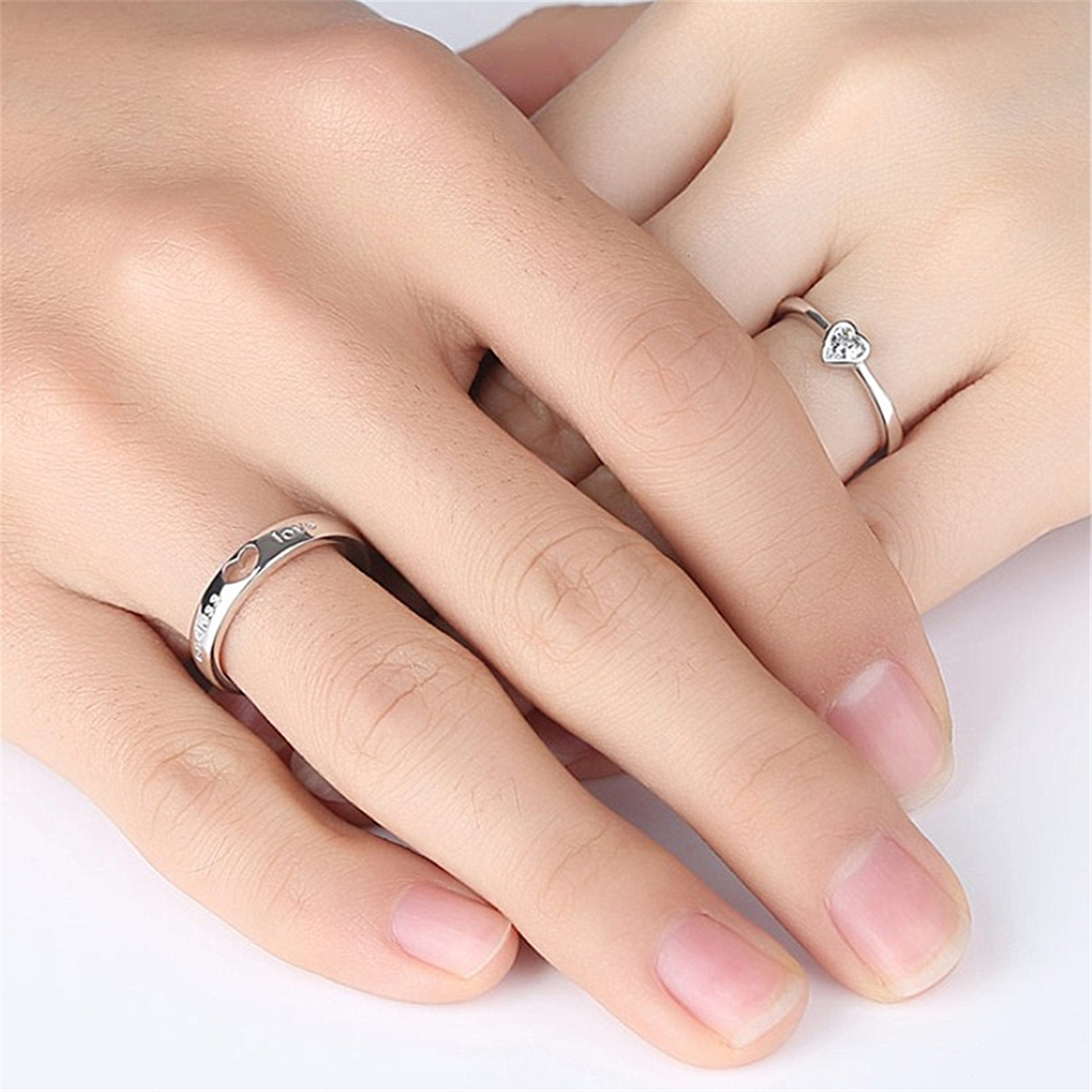 Couple ring a man and a woman love you ring hipster student personality love ring proposal gift