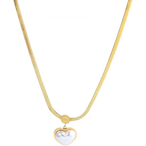 Titanium steel sweet love necklace simple ins choker Korean version fashion everything with light luxury clavicle chain female niche design