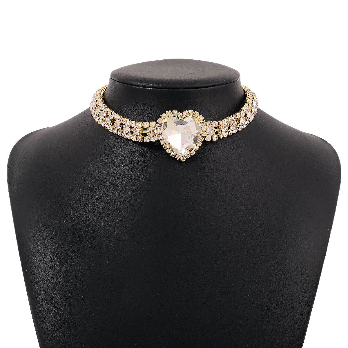 Baroque light luxe chain full of diamond elegant choker Romantic sweet love dinner necklace Choker