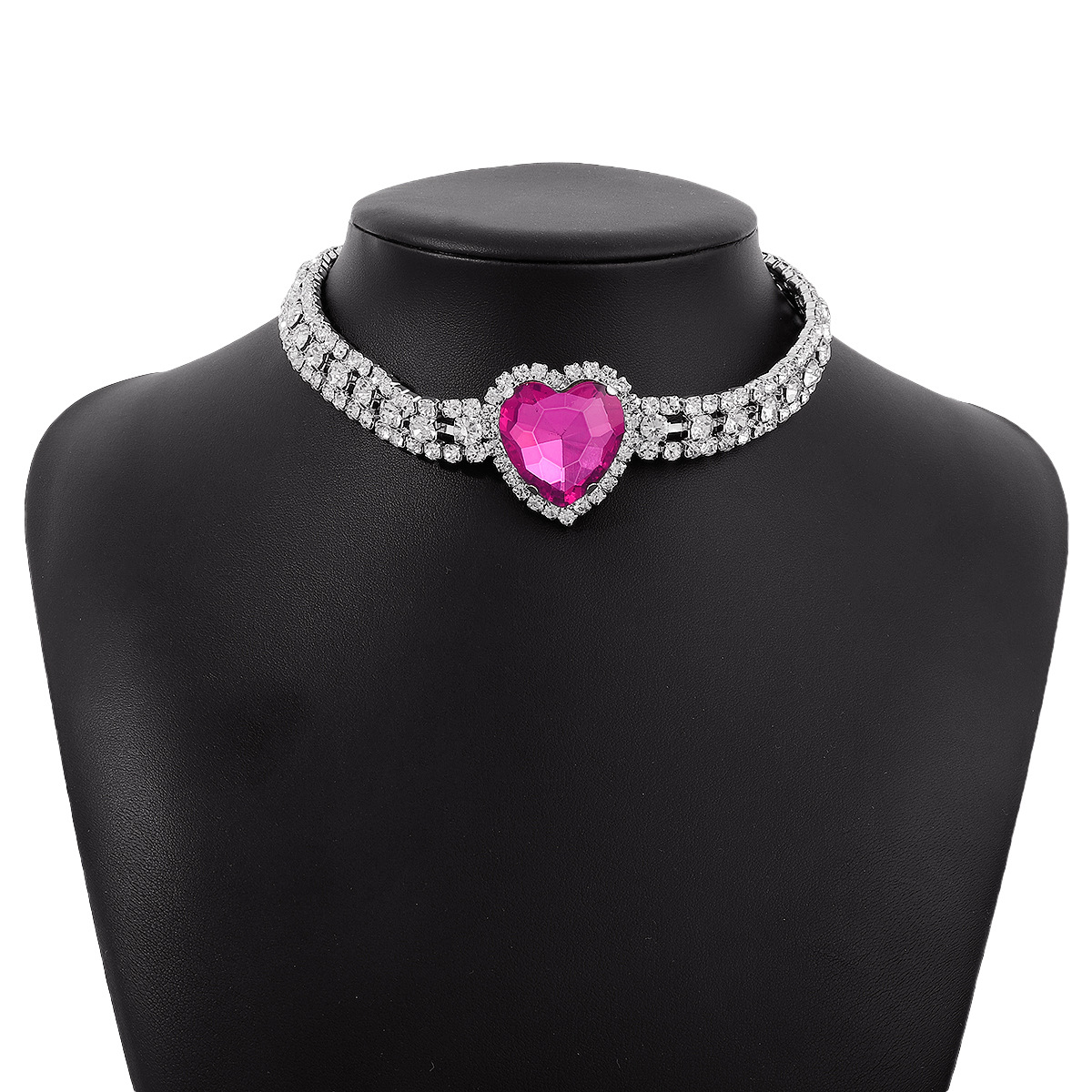 Baroque light luxe chain full of diamond elegant choker Romantic sweet love dinner necklace Choker