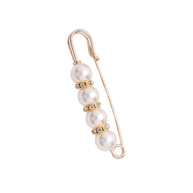 File corsage pin jewelry pearl brooch buckle