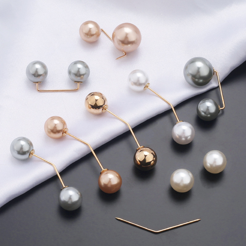 Pearl pin clothing fixed invisible anti-slip brooch high appearance level