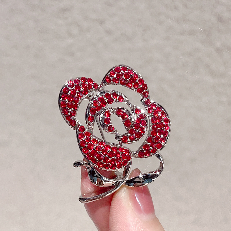 Red Rose Brooch Wholesale Valentine's Day gift high-end couple corsage pin