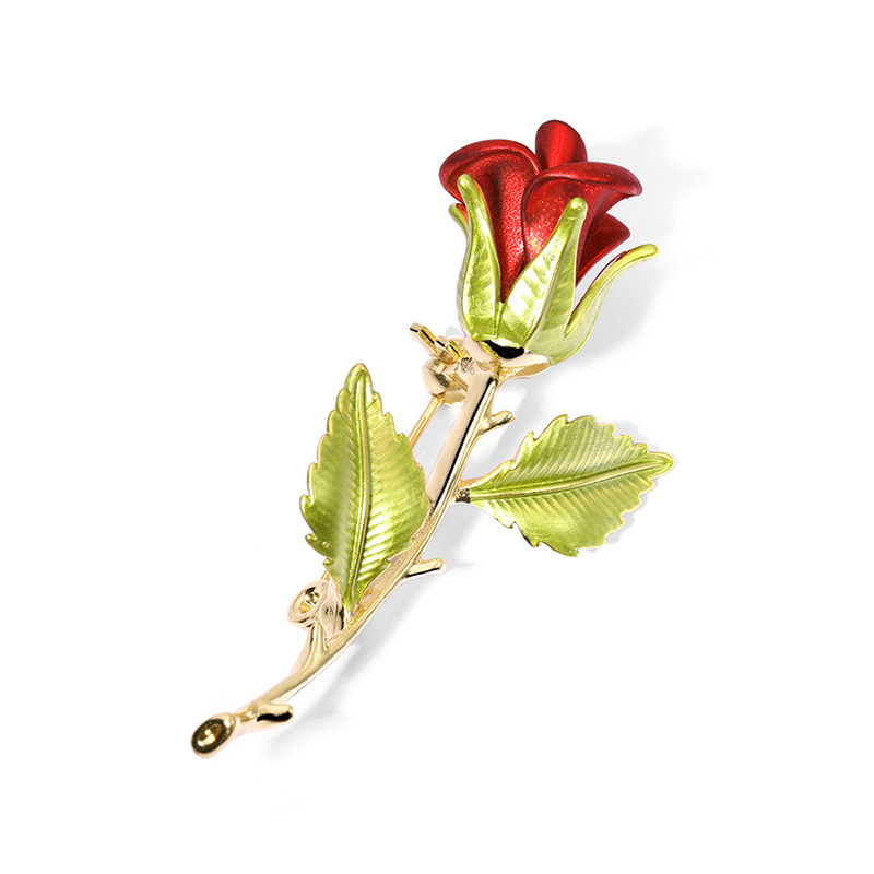 Red Rose Brooch Wholesale Valentine's Day gift high-end couple corsage pin