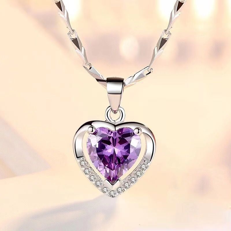 Eternal Heart necklace women fashion simple love shaped ocean heart pendant Valentine's Day first jewelry