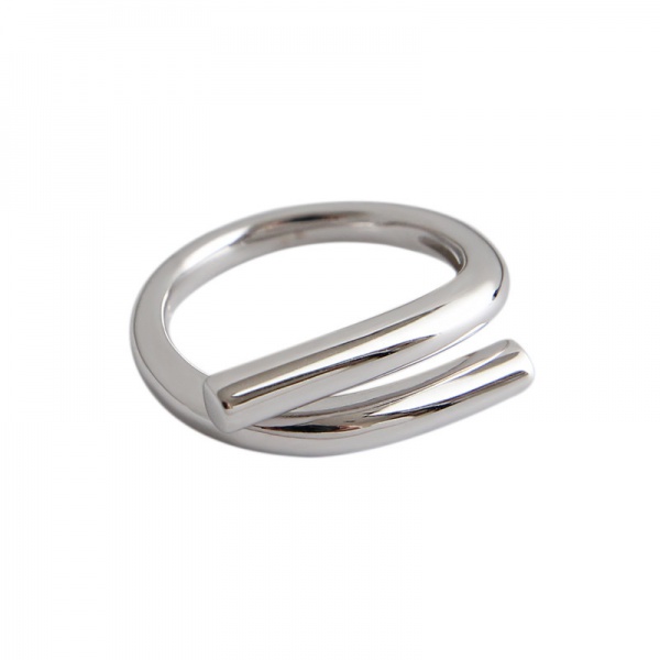 925 sterling silver cool wind lines irregular smooth wide ring ring for men and women