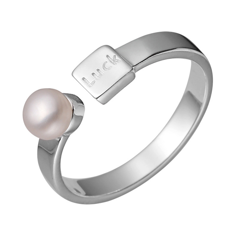 luck Pearl open ring female fashion light luxury personality all match senior sense open ring