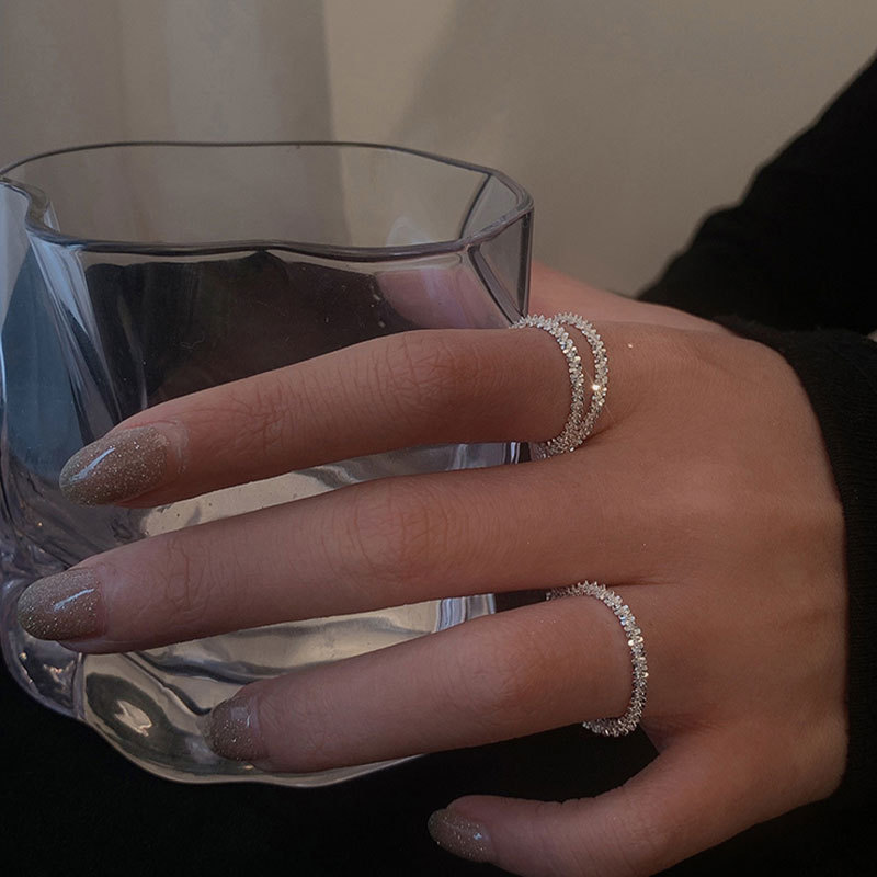 Full Star Ring 925 sterling silver index finger design niche female personality fashion light luxury