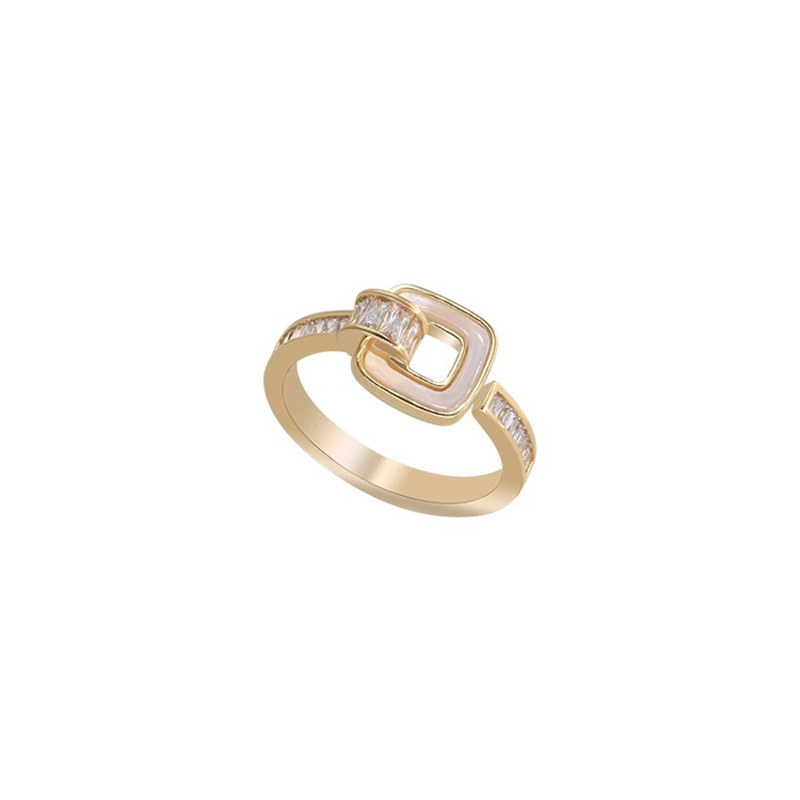 Fritillary diamond ring feminine high-grade sense index finger ring delicate all-match ring