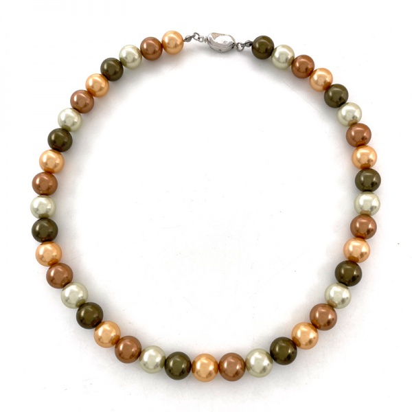 Pearl mixed color beaded necklace French light luxury temperament jewelry sweater chain