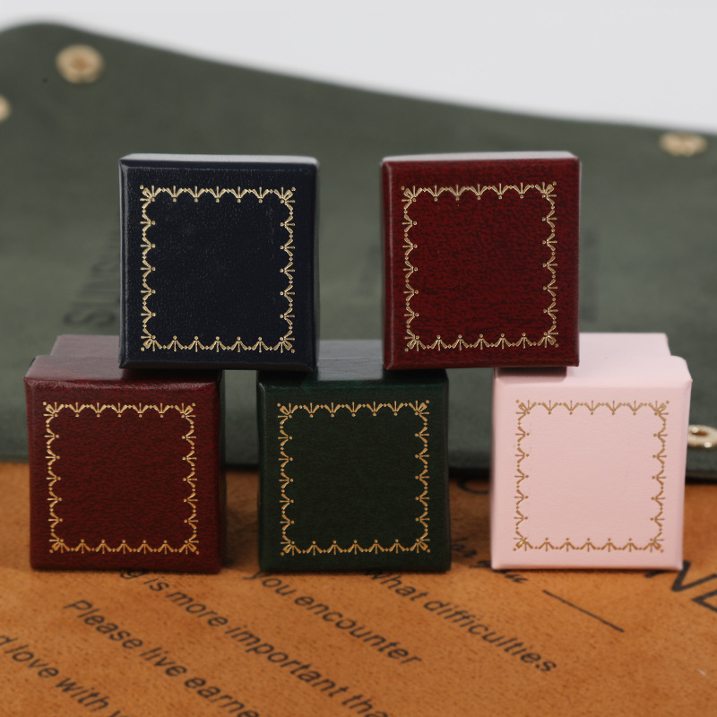Mini ring box Multi-shape vintage ring storage box Delicate portable jewelry box can be printed