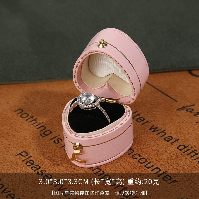 Mini ring box Multi-shape vintage ring storage box Delicate portable jewelry box can be printed