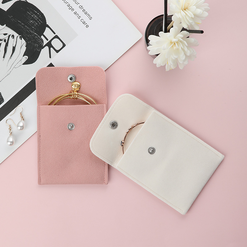 Jewelry bag Pouch flannelette bag button bag thickened fine velvet ring necklace jewelry storage bag