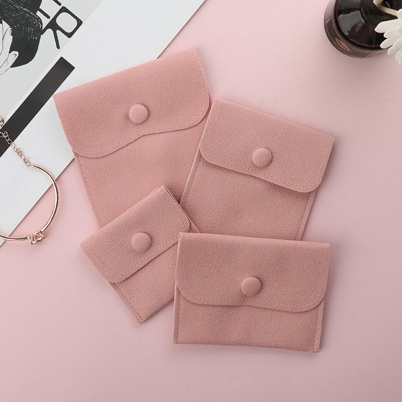 Jewelry bag Pouch flannelette bag button bag thickened fine velvet ring necklace jewelry storage bag