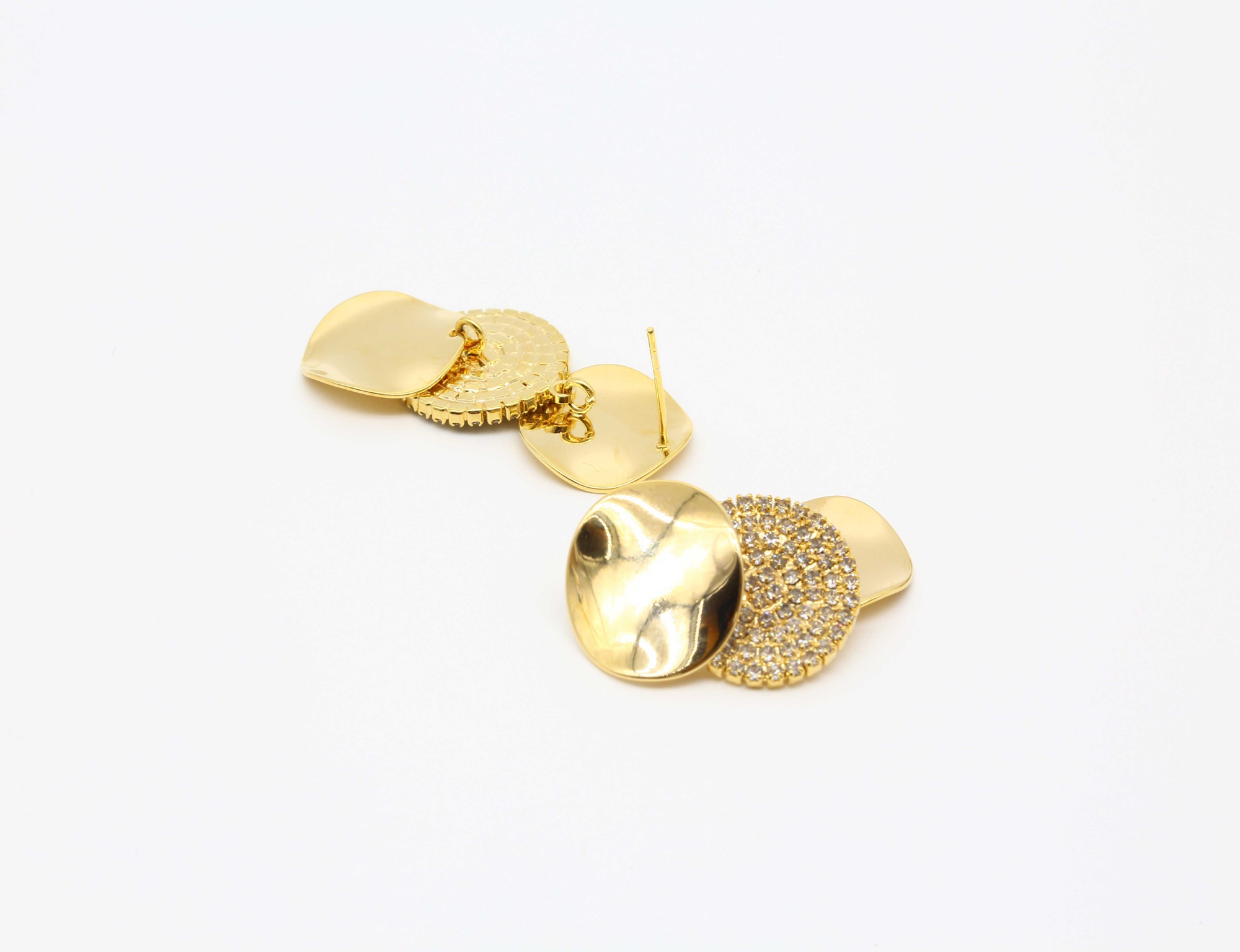 Trendy Geometric 18K PVD Gold Plated Rust Proof Stainless Steel High Polish Smooth Hoop Earrings