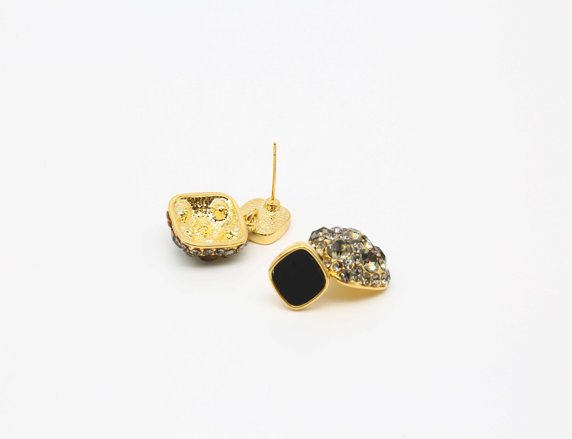 18K PVD Gold Plated Rust Proof Stainless Steel Earrings Fine cubic zirconia jewelry 