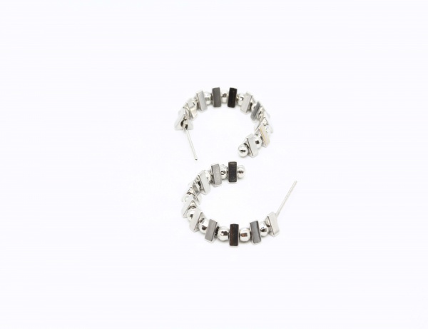 New Arrival Real Gold Plated Beads Triangle Geometric Earrings For Women
