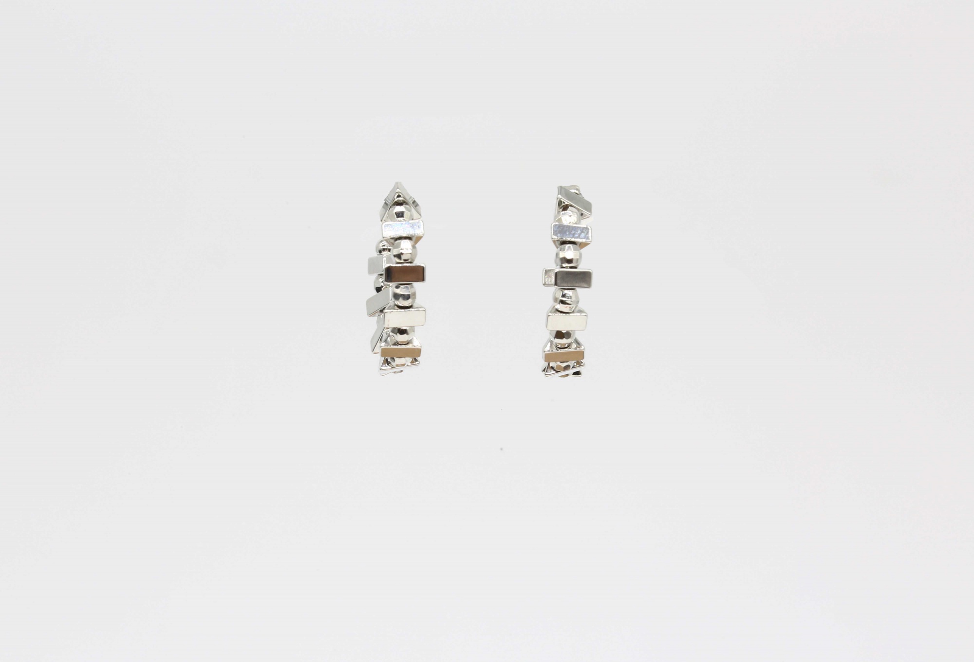 New Arrival Real Gold Plated Beads Triangle Geometric Earrings For Women